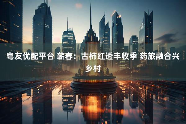 粤友优配平台 蕲春：古柿红透丰收季 药旅融合兴乡村